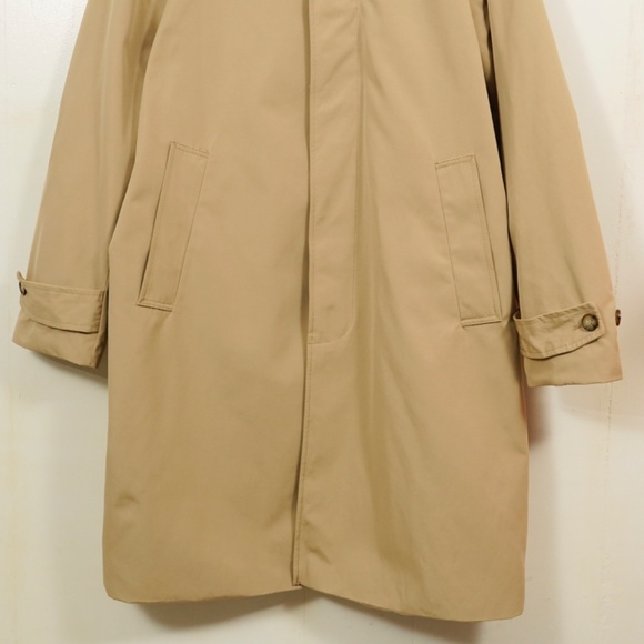 H&M Men’s Trench Car Coat 42R Tan Long Overcoat Collared Winter Jacket - Picture 2 of 11